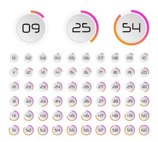 Panneau De Cercle De Compte à Rebours Numérique.