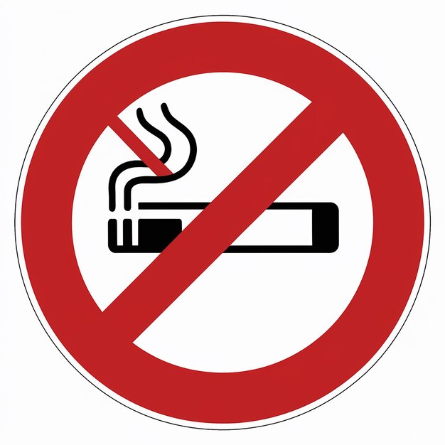 Vecteur un panneau d'interdiction de fumer est indiqué avec un panneaux d'interdit de fumer