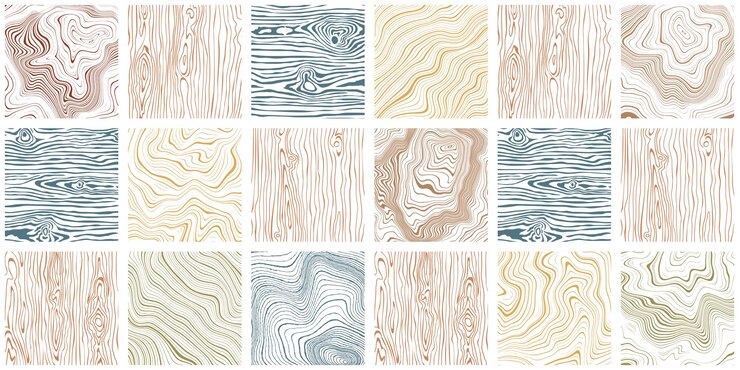 Vecteur panneau de mosaïque à texture de bois à différentes nuances