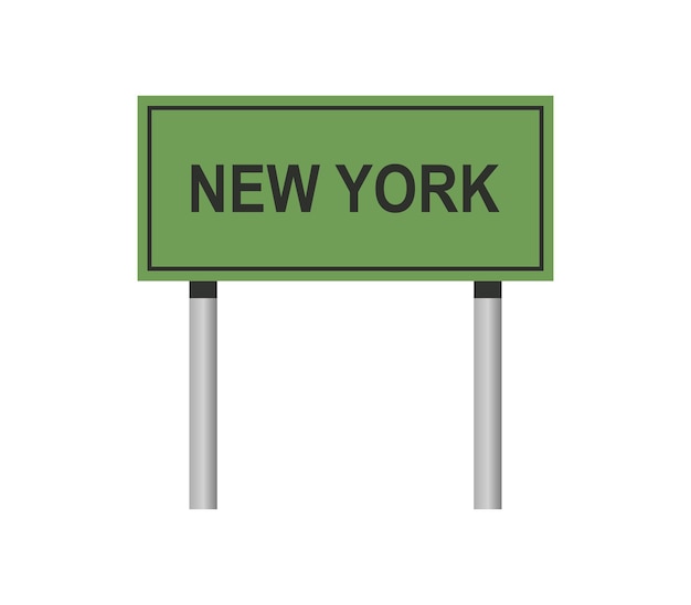 Vecteur panneau de signalisation de new york