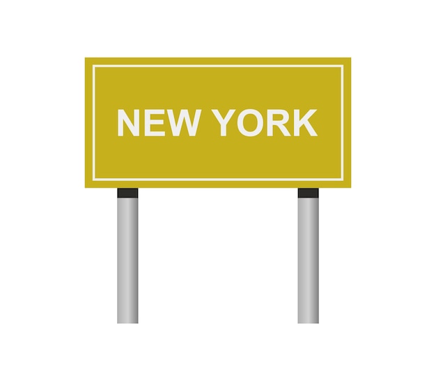 Vecteur panneau de signalisation de new york