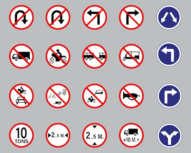 Vecteur panneau de signalisation en vecteur de thaïlande