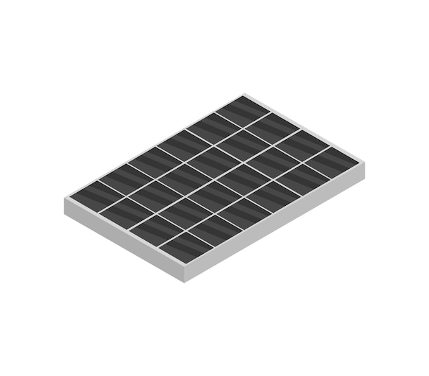 Panneau solaire isométrique