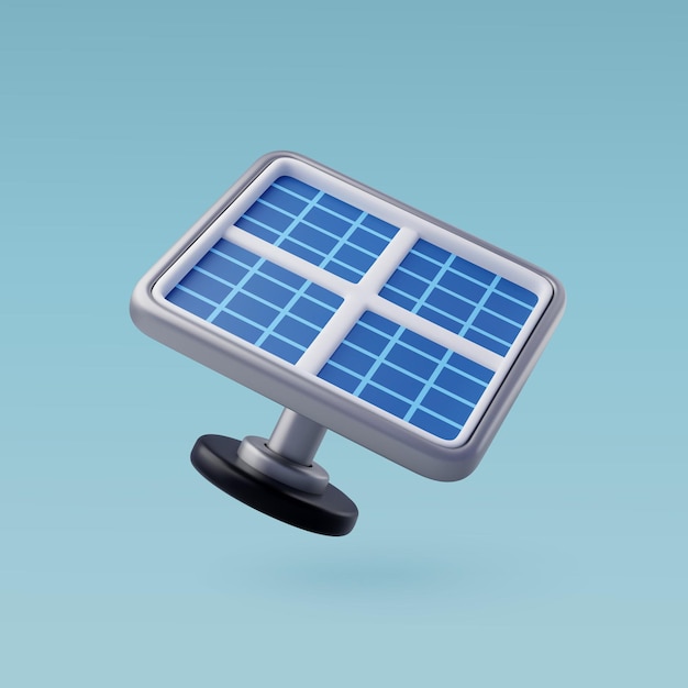 Vecteur panneau solaire vecteur 3d énergie énergie verte énergie propre environnement énergie alternative concept