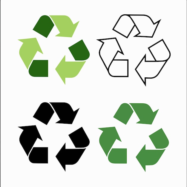 un panneau vert et blanc qui dit recycle au milieu