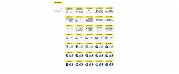 Vecteur panneaux d'avertissement