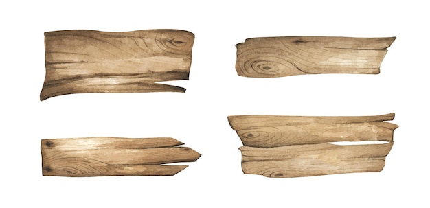 Panneaux en bois aquarelle vides Panneaux de planches de bannières en bois vierges