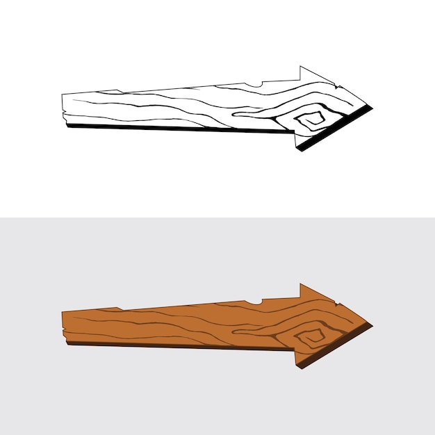 Panneaux De Direction En Bois Illustration Vectorielle