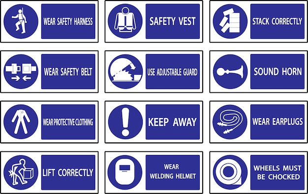 Panneaux obligatoires Panneau de santé et de sécurité de la construction utilisé dans les applications industrielles