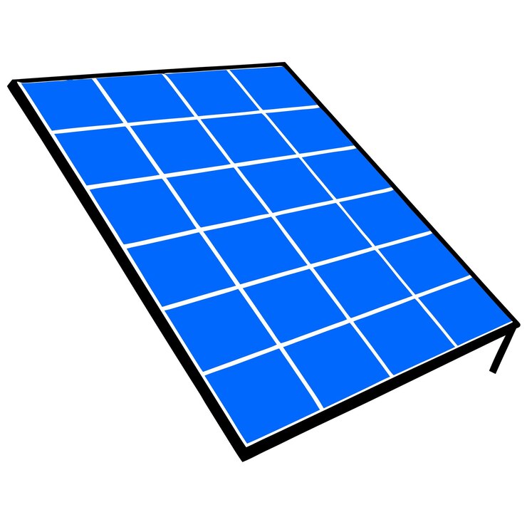 Vecteur les panneaux solaires modernes isolés