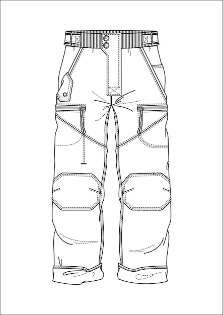 pantalon à cargaison sketch plat