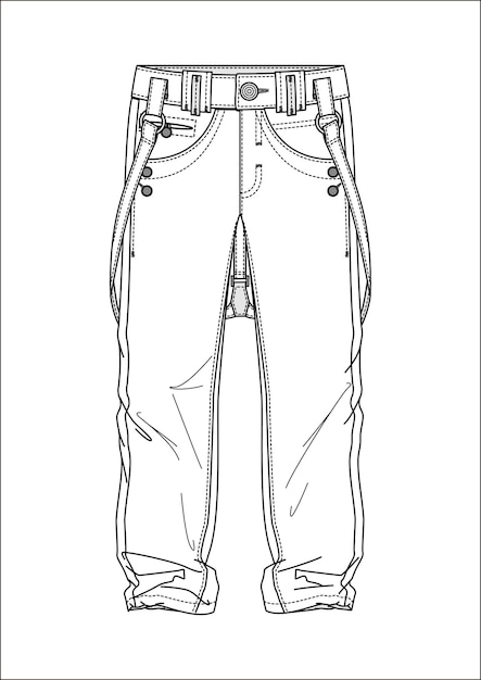 pantalon à cargaison sketch plat