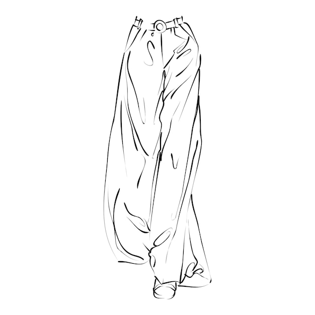 Vecteur pantalon croquis vecteur à la mode