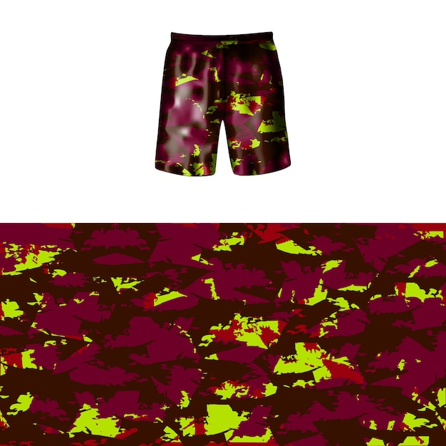 Pantalon Short Avec Abstract Vector