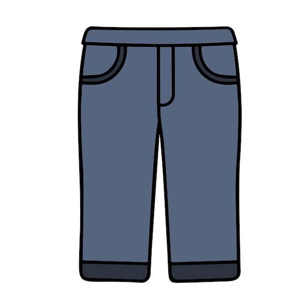 Pantalon Unisexe Illustration Vectorielle Plane