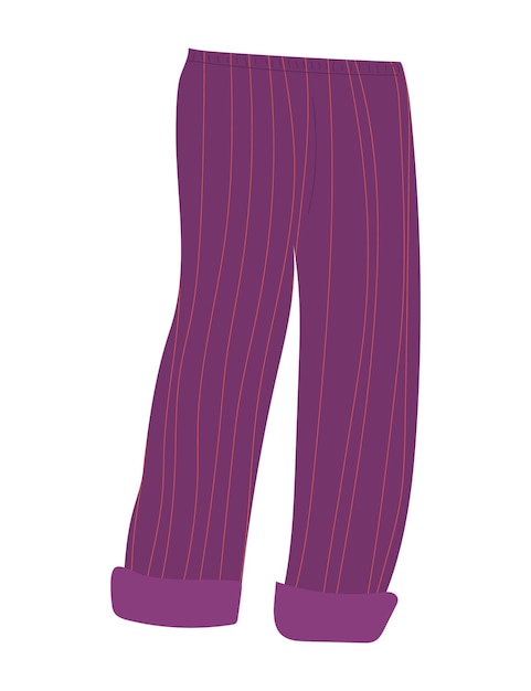 Vecteur pantalons à rayures violettes illustration vectorielle pantalons de mode féminins vêtements élégants détail vectoriel