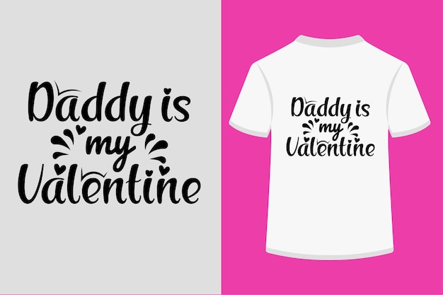 Vecteur papa est mon design de t-shirt de typographie de la saint-valentin.