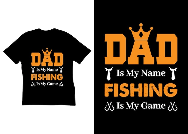 Papa est mon nom la pêche est mon design de t-shirt de jeu