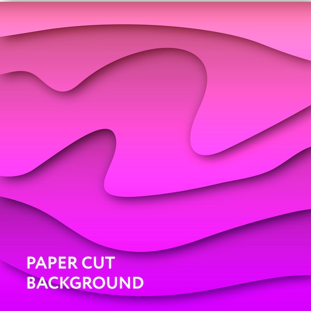 Papier découpé fond Abstrait Vector Color Gradient art 3D Illustration