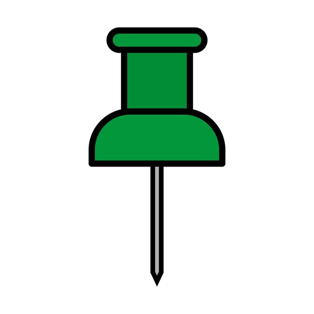 Vecteur papier épingle signe symbole vecteur glyphe icône de couleur