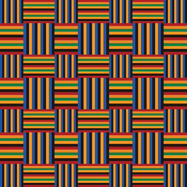 Papier Numérique Et Motif Sans Couture Kente