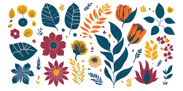 Vecteur papier peint floral vintage une collection de motifs décoratifs pour vos murs