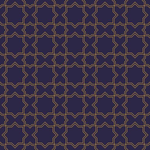 Papier peint de fond de modèle sans couture géométrique islamique de luxe dans un style batik