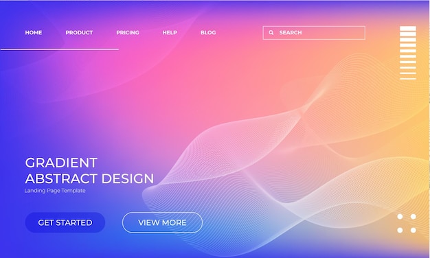 Papier peint à gradient vectoriel coloré pour l'arrière-plan de la page de destination