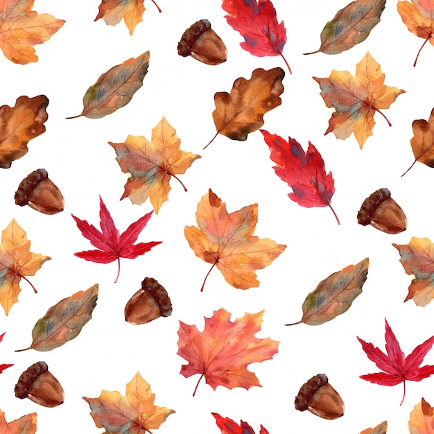 Papier peint motif automne feuille