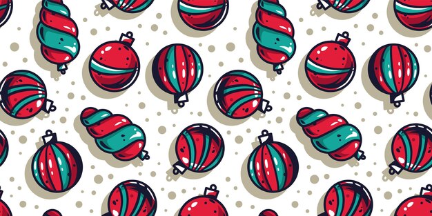 Papier Peint à Motifs Avec Des Boules De Nouvel An Ou De Noël