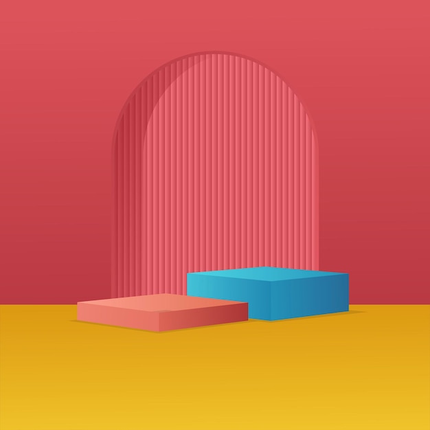 Papier peint vectoriel gratuit avec des formes géométriques 3D