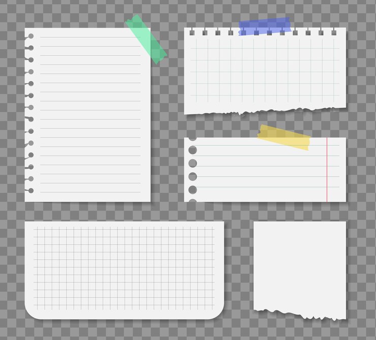 Vecteur un papier avec un ruban bleu dessus