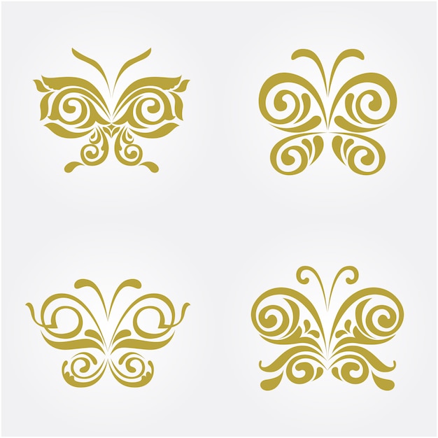 Vecteur papillon logo
