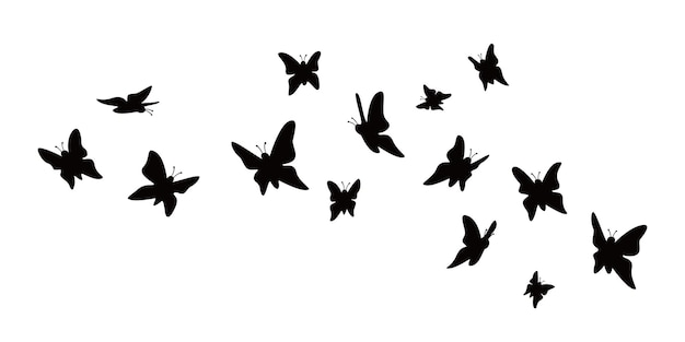 papillons silhouette design beauté insecte signe et symbole