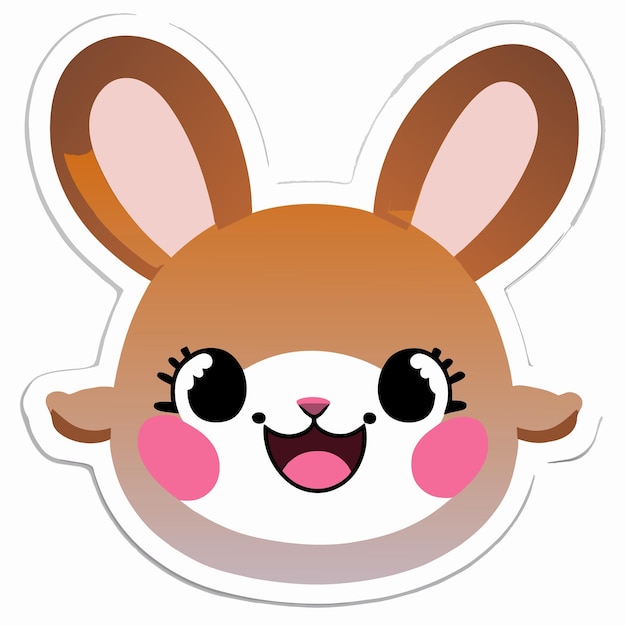 Vecteur pâques mignon lapin hamster dessiné à la main dessin animé autocollant icône concept illustration isolée