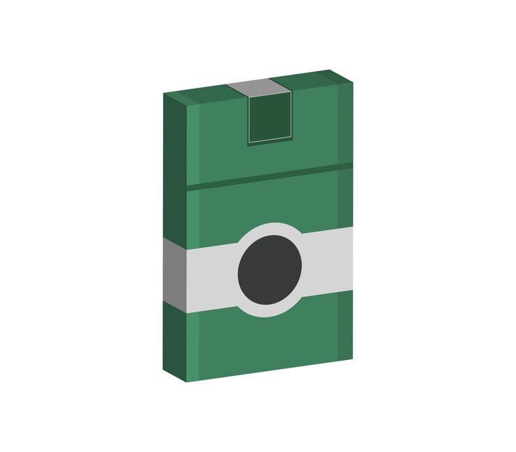 Vecteur paquet de cigarettes en trois dimensions