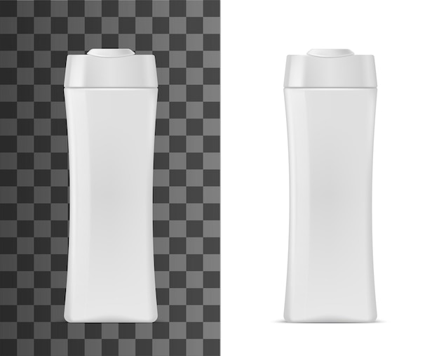 Paquet cosmétique bouteille en plastique réaliste 3d
