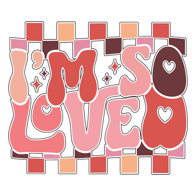 Le paquet graphique de sublimation rétro Valentine