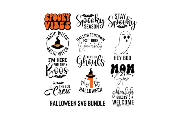 Vecteur le paquet d'halloween svg