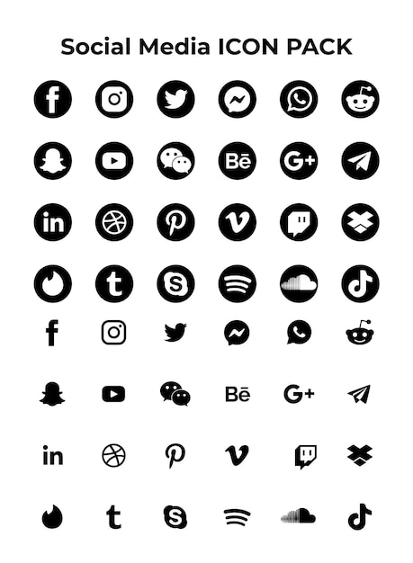 Le paquet d'icônes des médias sociaux