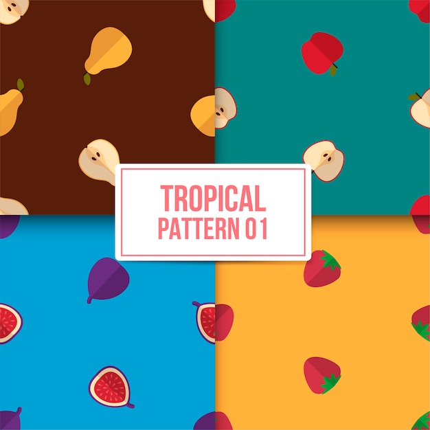 Vecteur paquet motif tropical