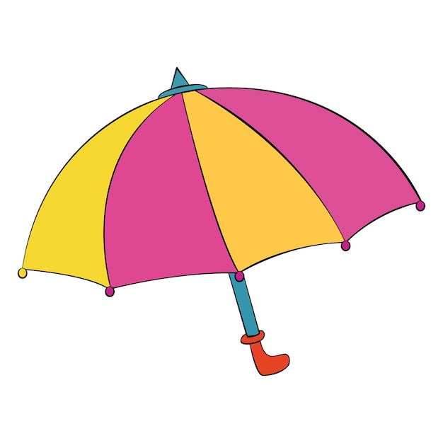 Vecteur un parapluie coloré
