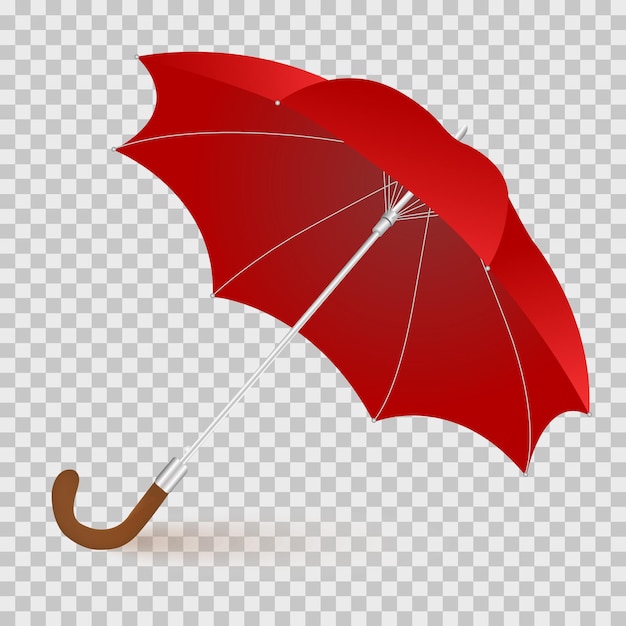 Vecteur parapluie ouvert classique et élégant sur fond transparent. élément de design pour affiche, carte postale.