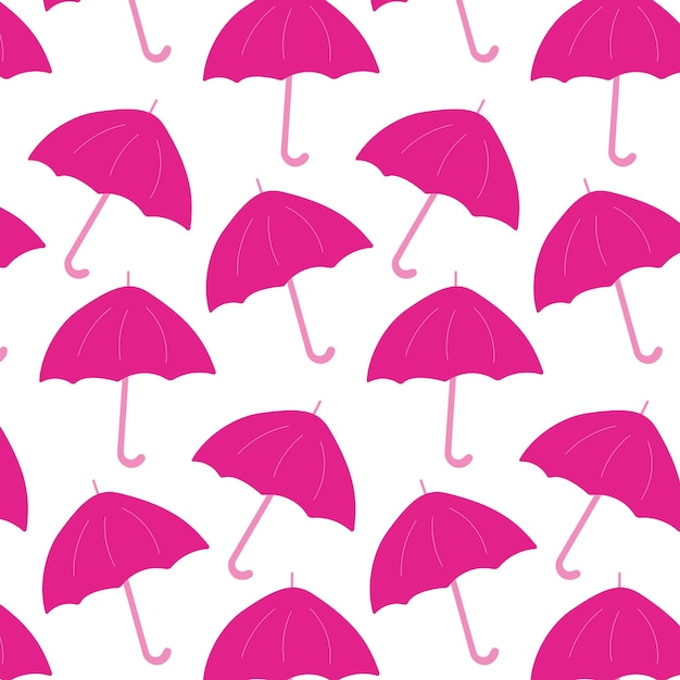 Vecteur parapluie rose ouvert accessoire poupée fille modèle