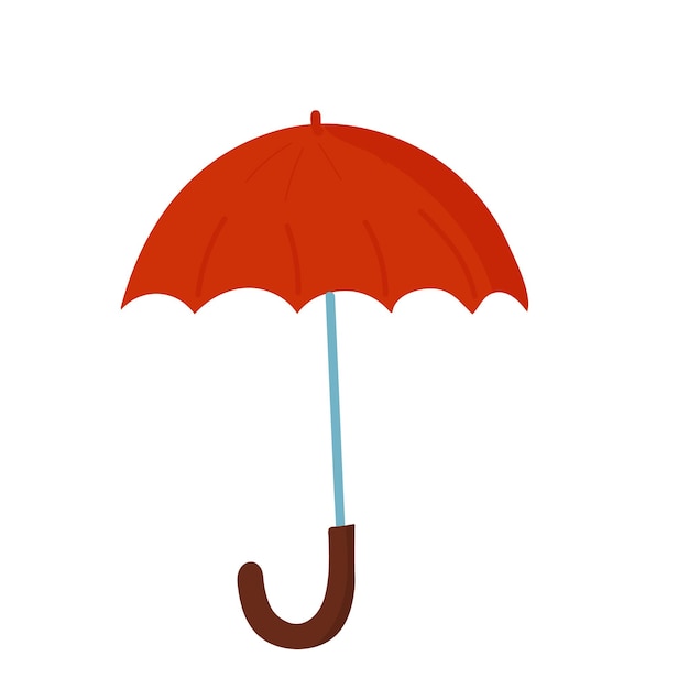 Parapluie Rouge Dessiné à La Main