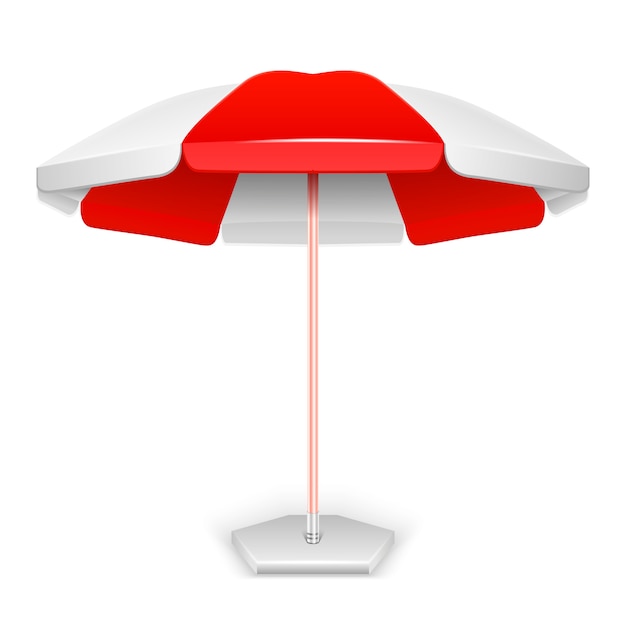 Parasol de marché rayé rouge