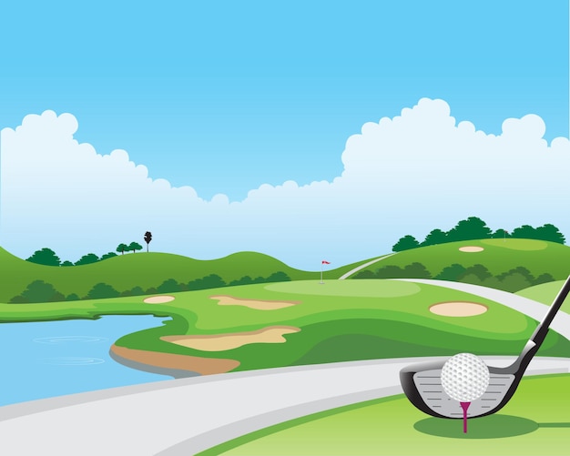 Vecteur parcours de golf exigeant