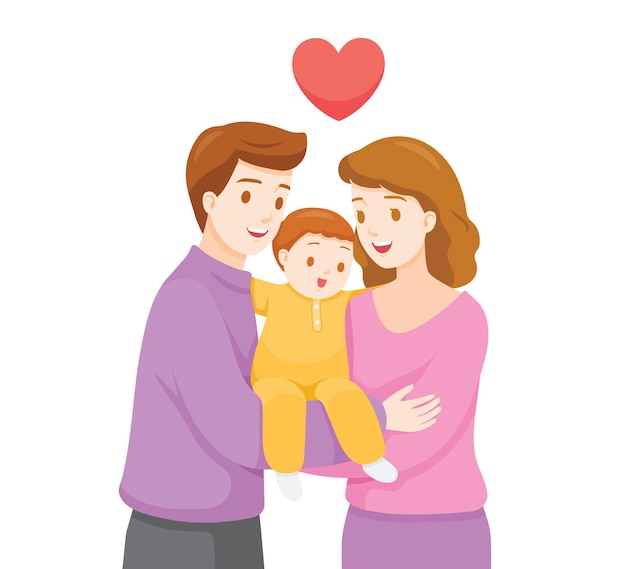 Parent et enfant s'embrassant