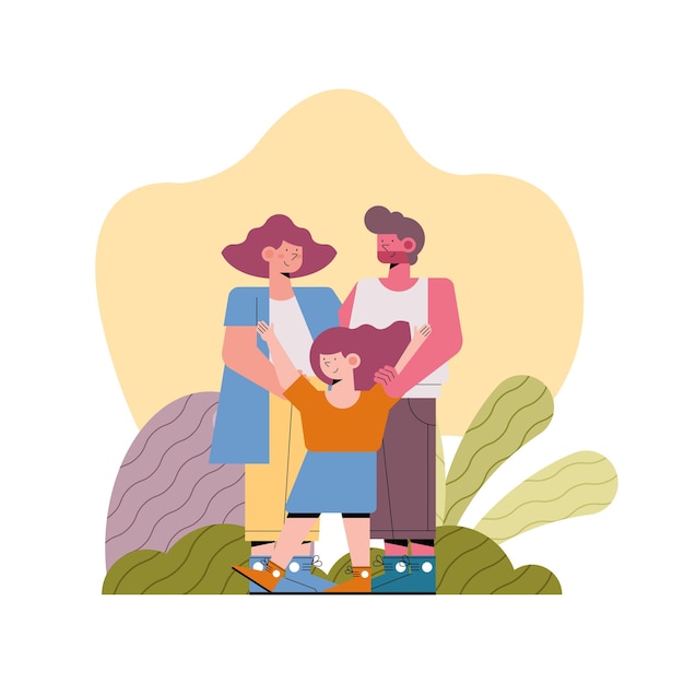 Parents et fille