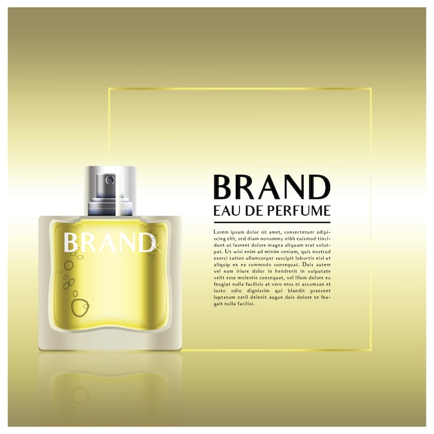 parfum de bouteille en verre premium or pour votre marque